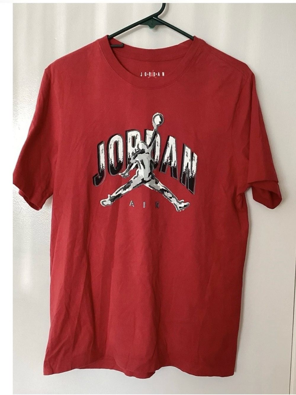Jordan Red Short Sleeve T-Shirt with Jumpman Graphic